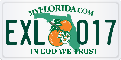FL license plate EXLO17