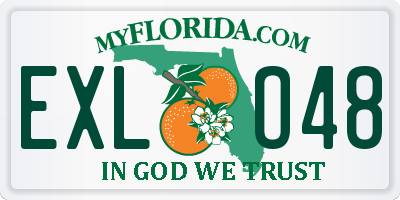 FL license plate EXLO48