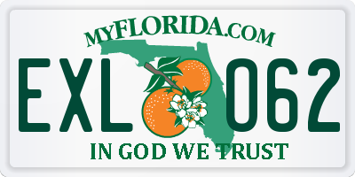 FL license plate EXLO62