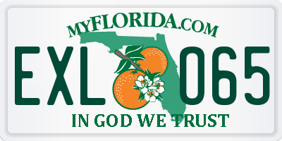 FL license plate EXLO65