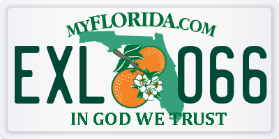 FL license plate EXLO66