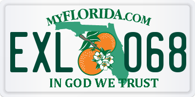 FL license plate EXLO68