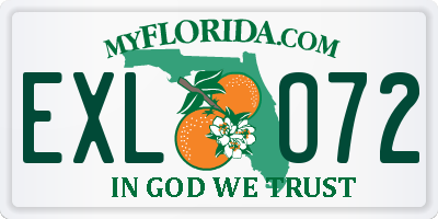FL license plate EXLO72