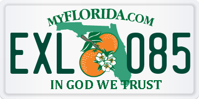 FL license plate EXLO85