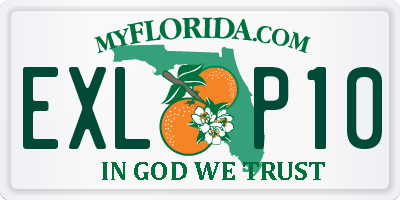 FL license plate EXLP10