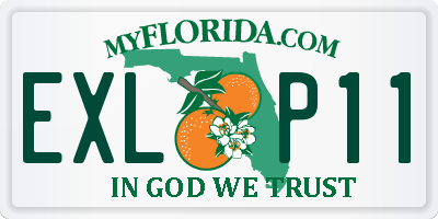FL license plate EXLP11