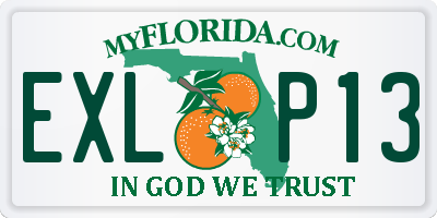 FL license plate EXLP13