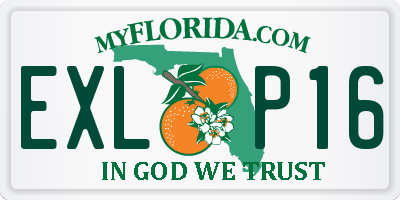FL license plate EXLP16
