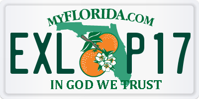 FL license plate EXLP17