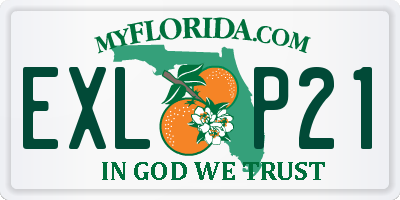FL license plate EXLP21