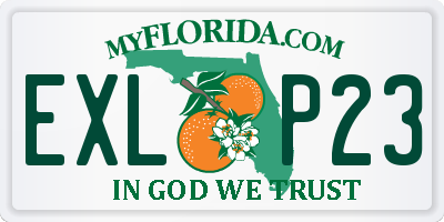 FL license plate EXLP23