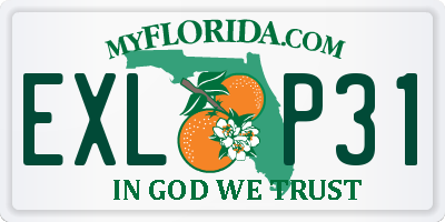 FL license plate EXLP31