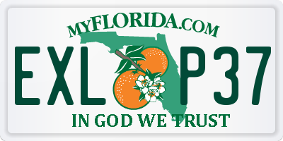 FL license plate EXLP37