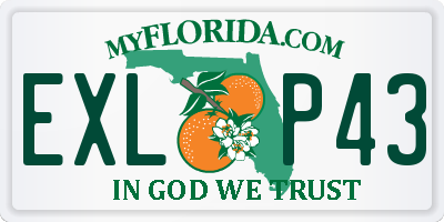FL license plate EXLP43