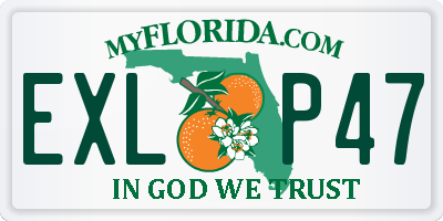 FL license plate EXLP47