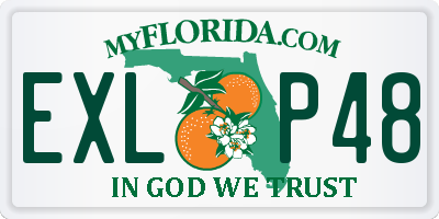FL license plate EXLP48
