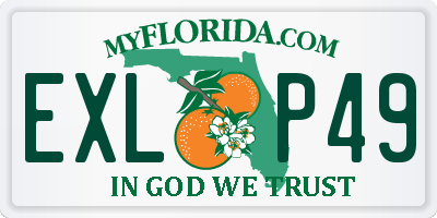 FL license plate EXLP49