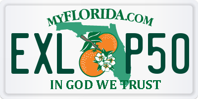 FL license plate EXLP50