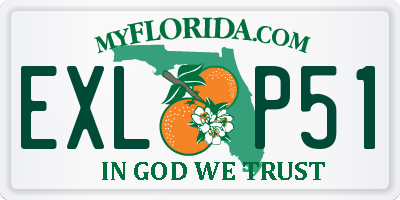 FL license plate EXLP51