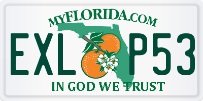 FL license plate EXLP53
