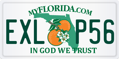 FL license plate EXLP56