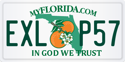 FL license plate EXLP57