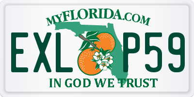 FL license plate EXLP59