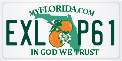 FL license plate EXLP61