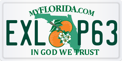 FL license plate EXLP63