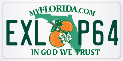 FL license plate EXLP64