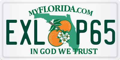 FL license plate EXLP65
