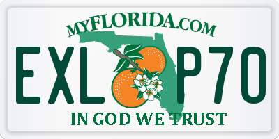 FL license plate EXLP70