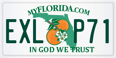 FL license plate EXLP71