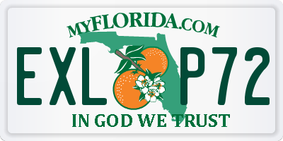 FL license plate EXLP72