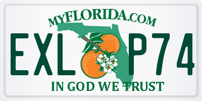 FL license plate EXLP74