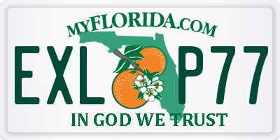 FL license plate EXLP77