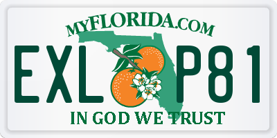 FL license plate EXLP81