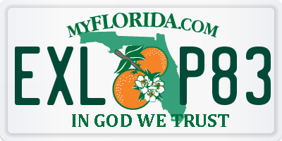 FL license plate EXLP83
