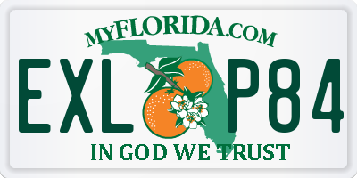 FL license plate EXLP84
