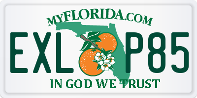 FL license plate EXLP85