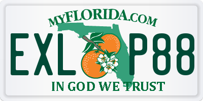 FL license plate EXLP88