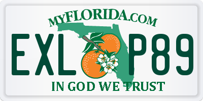 FL license plate EXLP89