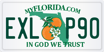 FL license plate EXLP90