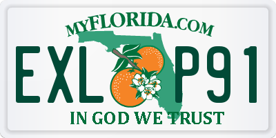 FL license plate EXLP91