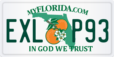 FL license plate EXLP93