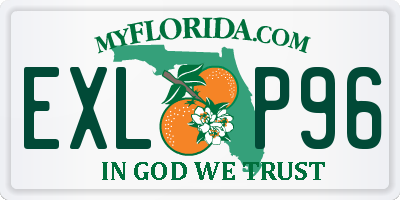 FL license plate EXLP96