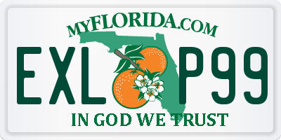 FL license plate EXLP99