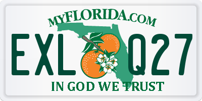 FL license plate EXLQ27