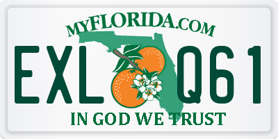 FL license plate EXLQ61