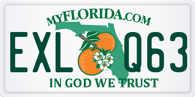 FL license plate EXLQ63